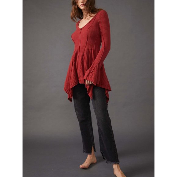 🎉 LAST CHANCE🎉 FREE PEOPLE Primrose Thermal / Faded Rust - Picture 8 of 11